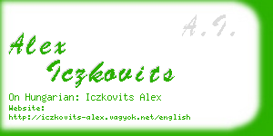 alex iczkovits business card
